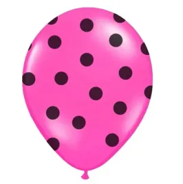 rozowy-balon-w-kropki-na-urodziny-roczek-balony