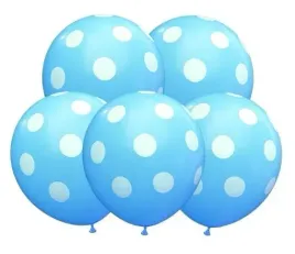 balony-na-roczek-niebieskie-kropki-urodzinki-5-szt