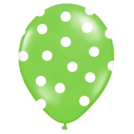 zielony-balon-w-kropki-na-urodziny-roczek-balony