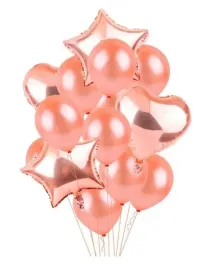 balony-rose-gold-zloto-gwiazdki-serca-zestaw-14-sztuk