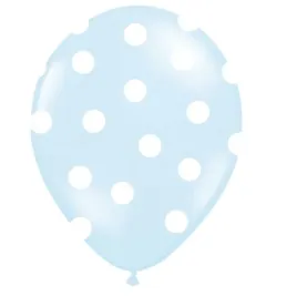 niebieski-balon-w-kropki-na-urodziny-roczek-balony