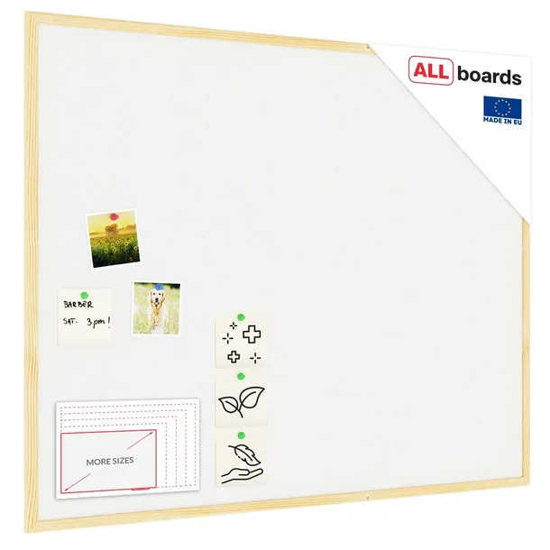Tablica korkowa biały korek 100x80 rama drewniana