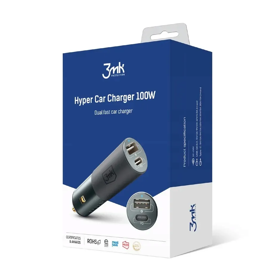 3mk-ladowarka-samochodowa-100w-usb-usb-c
