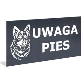 nierdzewna-tabliczka-uwaga-pies-mala-20x10-antracyt-or-uwaga-zly-grozny-pies