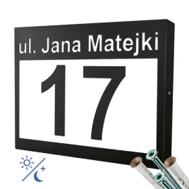 tablica-adresowa-aluminum-led-podswietlana-czujnik