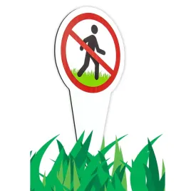 znak-zakaz-chodzenia-po-trawniku-obszarze-zielonym