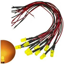 diody-led-12v-3mm-zolte-matowe-przewody-o-dlugosci-20cm-or-komplet-10-szt