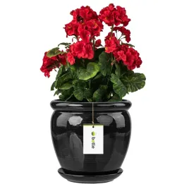 doniczka-ceramika-o28cm-z-podstawka-czarny-srebrny