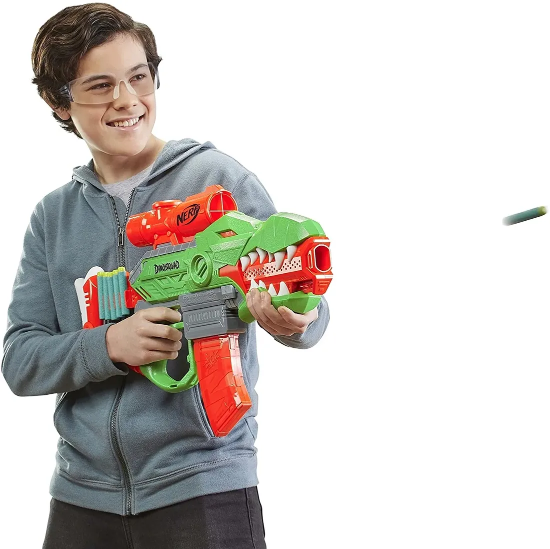 nerf-dino-karabin-rex-automat-mega-dodatki-stan-nowy