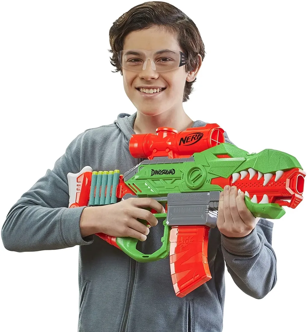 nerf-dino-karabin-rex-automat-mega-dodatki
