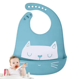 sliniak-silikonowy-sliniaczek-z-kieszonka-blekitny-z-kotem-kotkiem-24-32-cm
