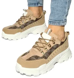 sneakersy-damskie-buty-grubej-podeszwie-bezowe-40