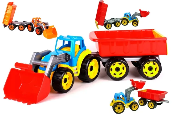 Traktor z Przyczepą Traktorek Koparka 65 cm Technok 3688