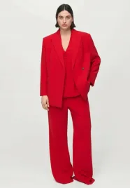 mango-34-xs-spodnie-damskie-czerwone-proste-materialowe-eleganckie-d2298