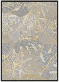 plakat-a3-30x40-w-ramie-liscie-gold-08