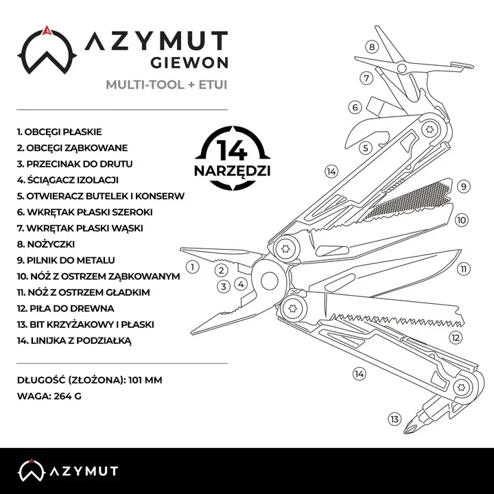 multitool-azymut-giewon-14-narzedzi-kabura-stan-nowy