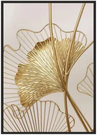 plakat-a3-30x40-w-ramie-liscie-gold-02