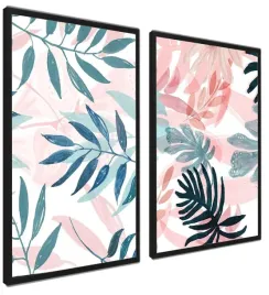 zestaw-plakat-2xa3-30x40-liscie-03-z-rama