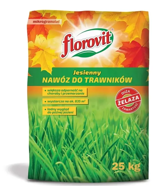 Florovit Jesienny Nawóz do Trawników 25kg Większa odporność na przemarzanie