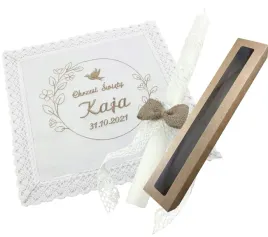 szatka-i-swieca-do-chrztu-z-wlasnym-imieniem-haft-zestaw-na-chrzest-kaja