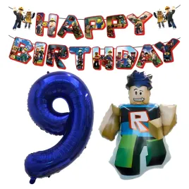 balon-roblox-na-urodziny-postac-baner-happy-birthday-cyfra-9-granatowa