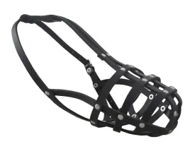 skorzany-kaganiec-dla-malego-psa-fizjologiczny-regulowany-spaniel-duzy