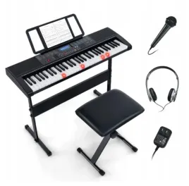 costway-elektroniczny-fortepian-klawiatura-600-dzwiekow-usb-mikrofon-slucha