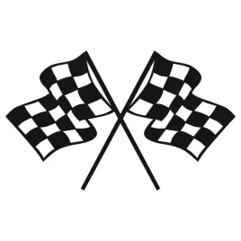 naklejka-na-auto-szybe-flaga-czarno-biala-krata