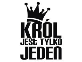naklejka-na-auto-krol-jest-tylko-jeden