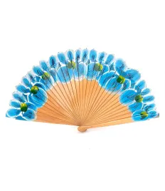 wachlarz-flamenco-kwiaty-niebieski