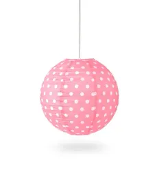 lampion-kula-papier-dot-30cm-rozowy