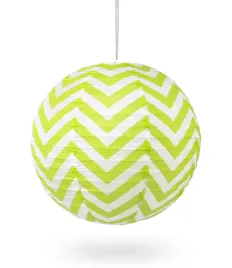lampion-kula-papier-zygzak-40cm-zielony