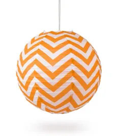 lampion-kula-papier-zygzak-40cm-pomaranczowy