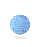 lampion-kula-papier-dot-30cm-niebieski