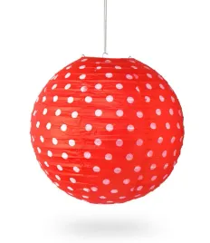 lampion-kula-papier-dot-40cm-czerwony