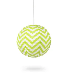 lampion-kula-papier-zygzak-30cm-zielony