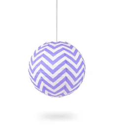 lampion-kula-papier-zygzak-30cm-lawendowy