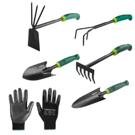 narzedzia-ogrodnicze-zestaw-5-szt-lopatka-grabie-motyczka-pazurki-rekawice