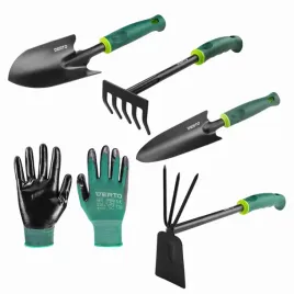 narzedzia-ogrodnicze-zestaw-5-szt-lopatka-grabie-motyczka-pazurki-rekawice