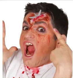 sztuczna-rana-samoprzylepna-zakrwawiony-wbity-shuriken-halloween