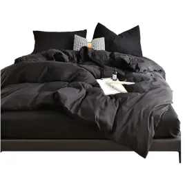 komplet-poscieli-200x220-2x-poszewki-70x80-mikrofibra-gladka-miekka-czarna
