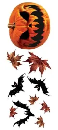 dekoracja-naklejki-dynia-lisc-nietoperz-halloween