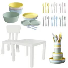 krzeslo-stolik-talerz-sztucce-miska-dziecko-zestaw