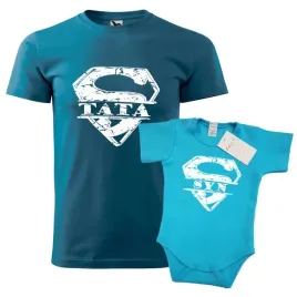 koszulka-dla-taty-i-body-syn-zestaw-z-okazji-dnia-ojca-super-tata