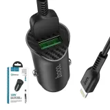 ladowarka-samochod-2xusb-kabel-lightning-z39-black