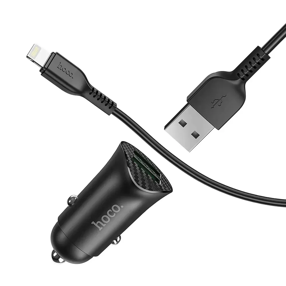 ladowarka-samochod-2xusb-kabel-lightning-z39-black