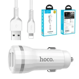 ladowarka-samochod-2xusb-kabel-lightning-z27-biala