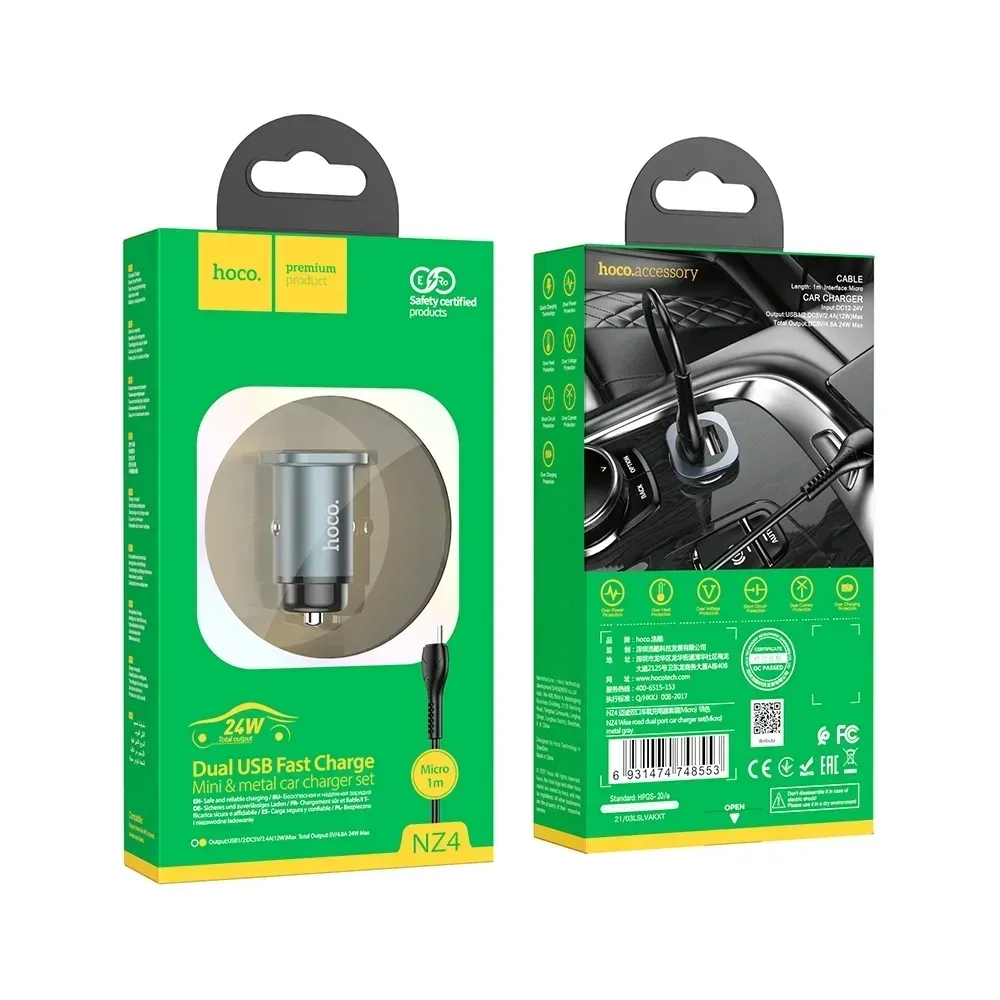 ladowarka-samochodowa-2xusb-kabel-micro-nz4-szara