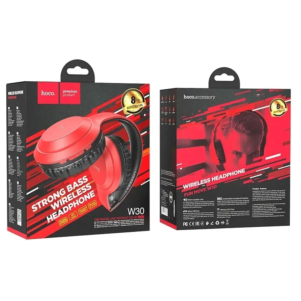 sluchawki-wireless-bluetooth-nauszne-w30-czerwone