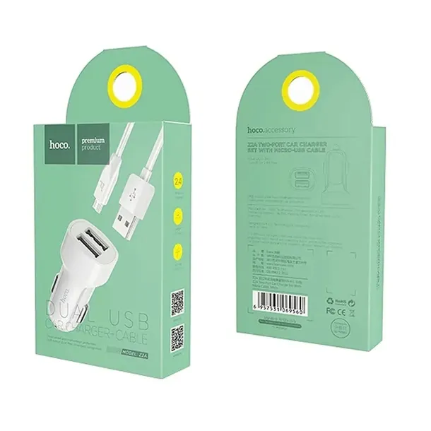 ladowarka-samochodowa-2xusb-kabel-micro-z2a-biala-zgodnosc-ze-standardem-quick-charge-1-0-quick-charge-2-0